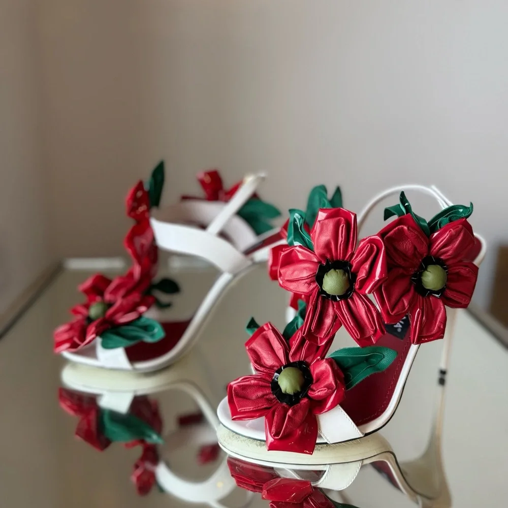 Like new DOLCE & GABBANA Floral Detail High-Heel Sandals $2,495 38.5 - Picture 6 of 14